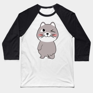 Cute cat cartoon character funny design. Baseball T-Shirt